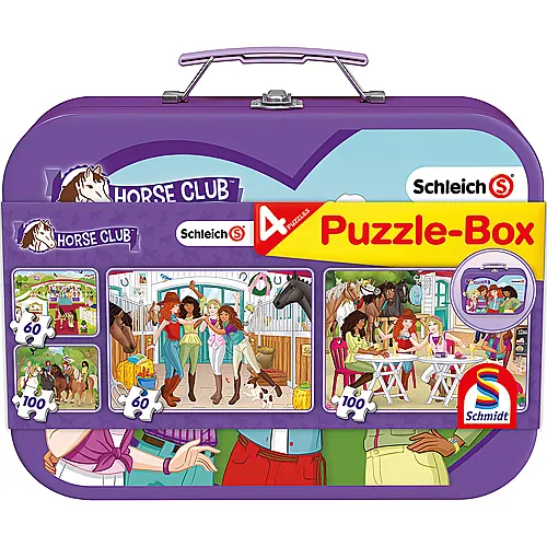 Schmidt Schleich Horse Club Puzzle-Box (2x60,2x100)