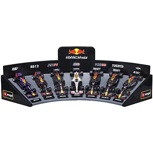 Bburago 1:43 F1 7er-Set Displaykurve Red Bull Racing