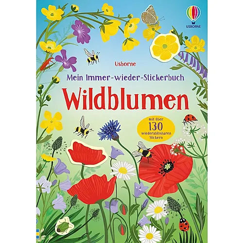 Usborne Mein Immer-wieder-Stickerbuch: Wildblumen