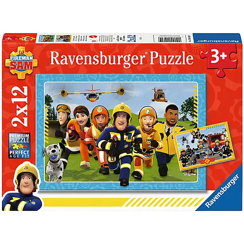 Ravensburger Puzzle Feuerwehrmann Sam Die Rettung naht (2x12)