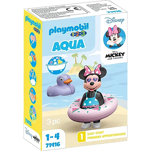 PLAYMOBIL 1.2.3 Aqua Minnie Mouse Minnies Strandausflug (71416)