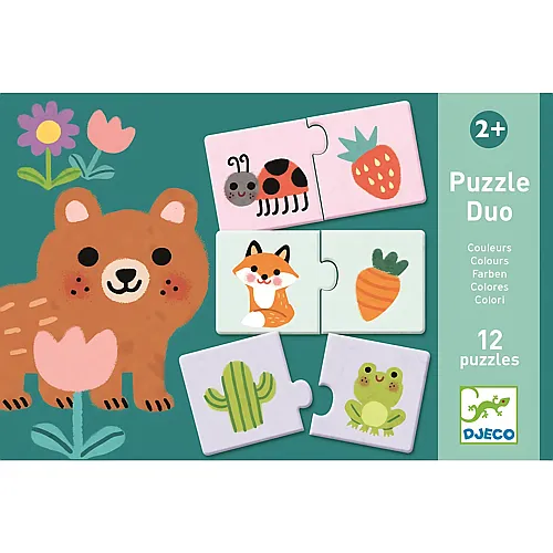 Djeco Puzzle Duo Farben - 24 Teile