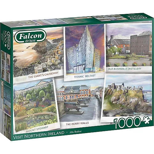 Falcon Puzzle Besuchen Sie Nordirland - 1000 Teile