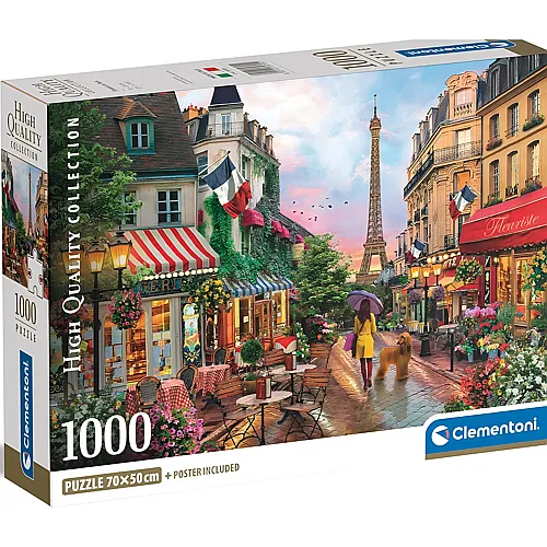 Clementoni Puzzle High Quality Collection Blumen in Paris - 1000 Teile