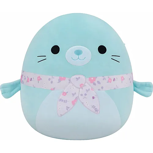 Jazwares Squishmallows Robbe/Bandana 40cm Dorgee / hellblau