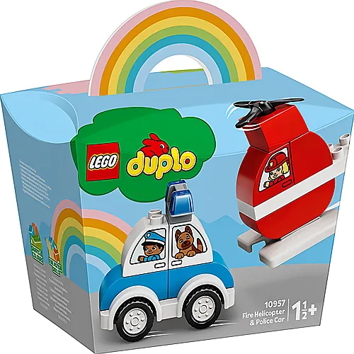 LEGO DUPLO Stadt Mein erster Feuerwehr-Hubschrauber und Polizeiauto (10957)