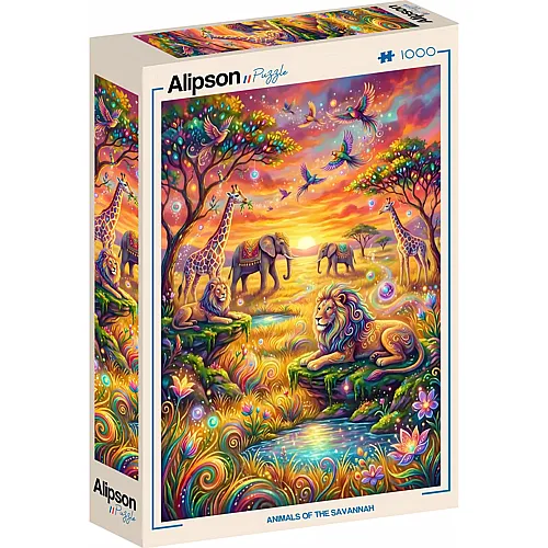Alipson Puzzle Puzzle 1000 Teile Tiere der Savanne