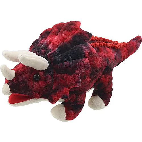The Puppet Company Baby Dinos Handpuppe Triceratops Rot (35cm)