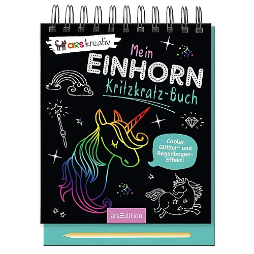 ars Edition Mein Einhorn-Kritzkratz-Buch