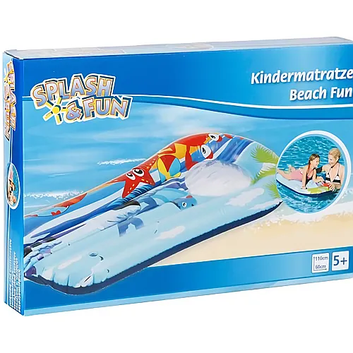 Splash & Fun Kindermatratze Beach Fun mit Sichtfenster