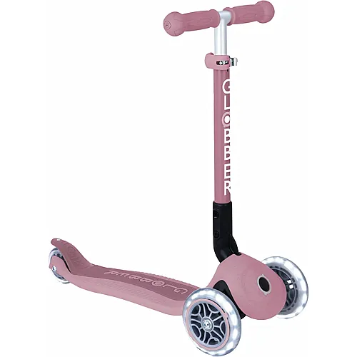Globber Mini Scooter JUNIOR Foldable Lights Eco Berry