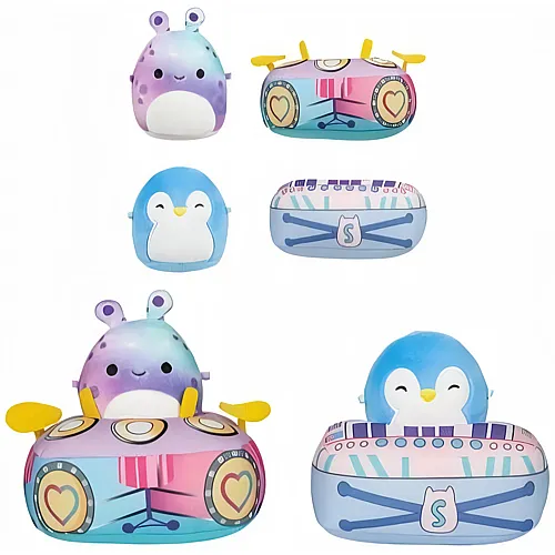 Squishmallows Micromallows 2 Maskottchen Daxxon und Puff mit Kleidung 6 cm