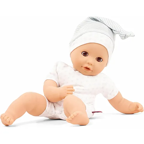 Puppe ohne Haare und braunen Schlafaugen - 33 cm