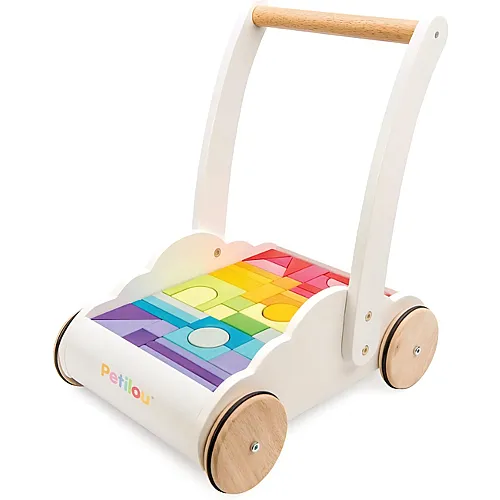 Le Toy Van Lauflernwagen mit Kl�tzen in Regenbogenfarben