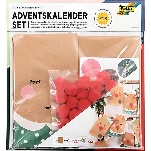 Folia Adventskalender Red Nose Reindeer