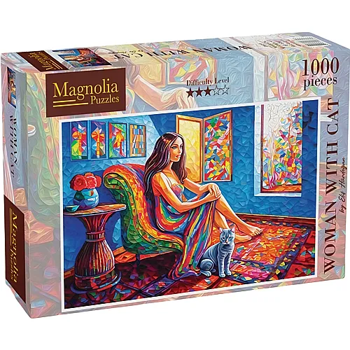 Woman with Cat 1000Teile