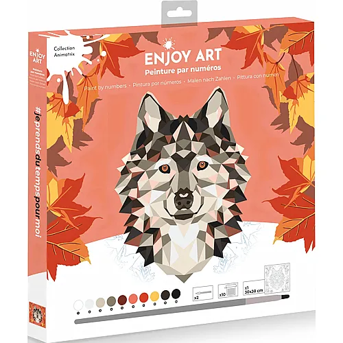 OZ International Enjoy Art Peinture N� 30x30cm Loup