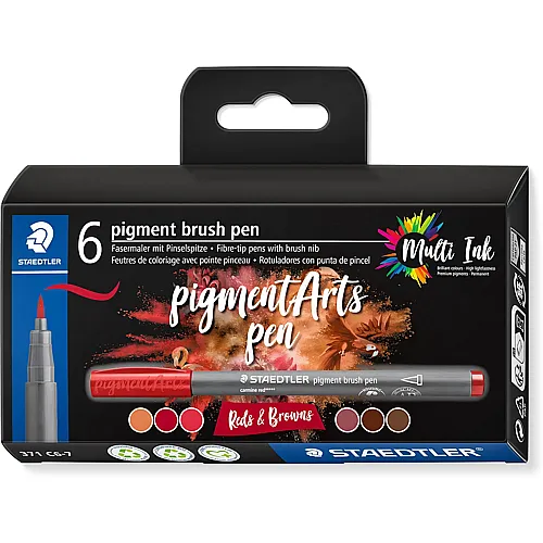 Staedtler Pigment Brush Pen - 6 Teile