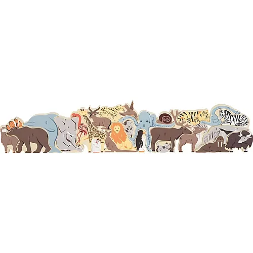 Buchstaben- und Formenpuzzle Tiere - 26 Teile