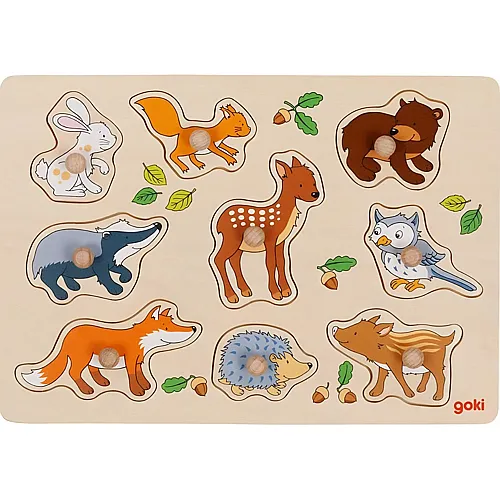Steckpuzzle Waldtiere 9Teile