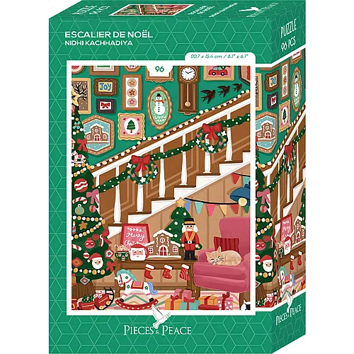 Pieces & Peace Puzzle Mini Weihnachtstreppe - 96 Teile