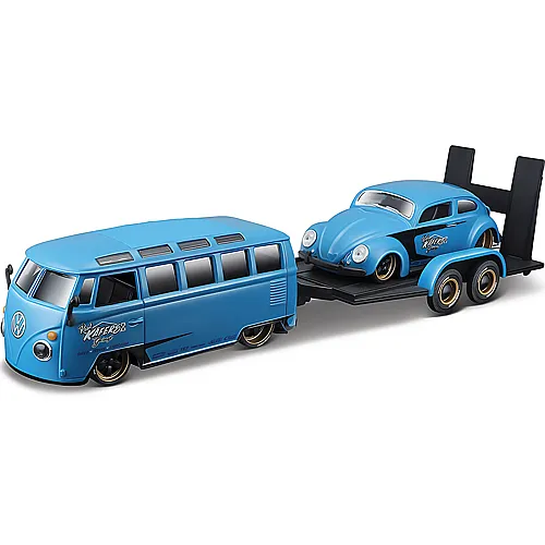 Maisto 1:24 VW T1 Van Samba & Volkswagen Beetle