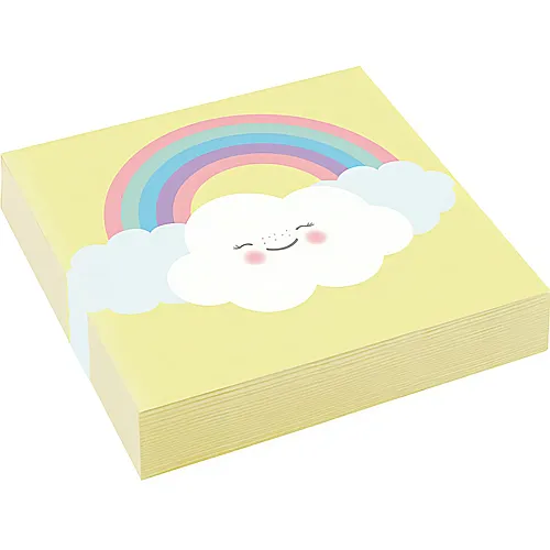 Amscan Servietten Rainbow & Cloud (20Teile)