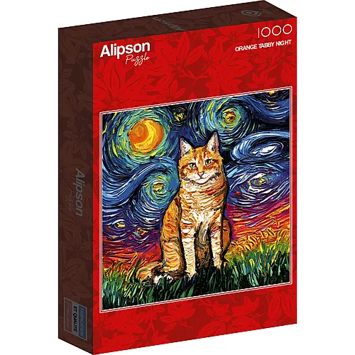 Alipson Puzzle Orangene Tabby bei Nacht - 1000 Teile