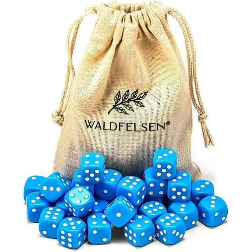 Waldfelsen Hochqualitative W�rfel Standardgr�sse 16mm Himmelblau - 30 Teile