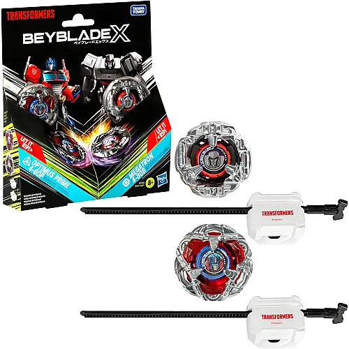 Beyblade X Transformers Collab Optimus Prime 4-60P vs. Megatron 4-80B Multipack, Set