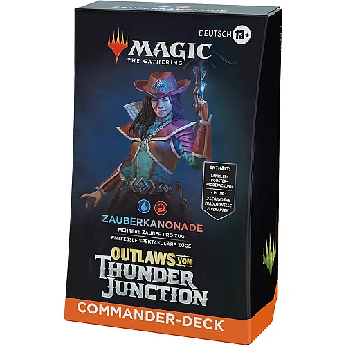 Magic The Gathering Outlaws von Thunder Junction Commander-Deck - Zauberkanonade - Deutsch