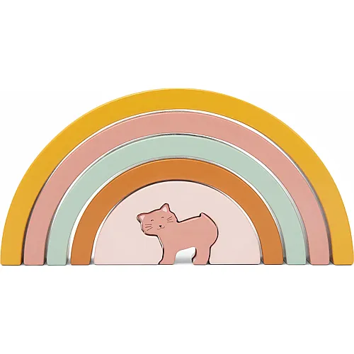 Trixie Regenbogen-Stapelspiel aus Holz Katze