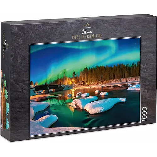 Ulmer Puzzleschmiede Einsame Lichter, Winter-Landschaft in Nord-Schweden bei Nacht - 1000 Teile