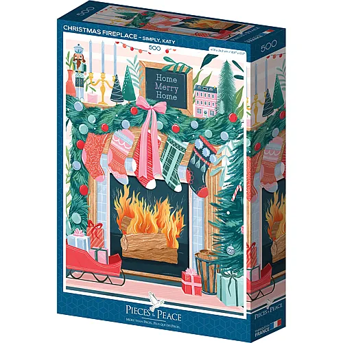 Pieces & Peace Puzzle Katy Simply Christmas Fireplace - 500 Teile