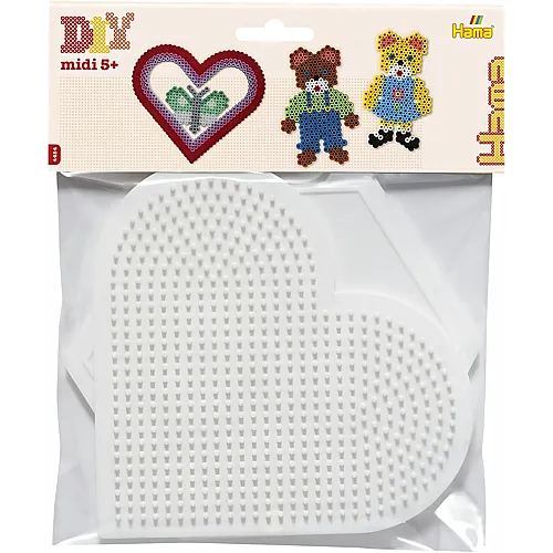 Hama B�gelperlen Steckplatten - Herz und Sechseck gro�