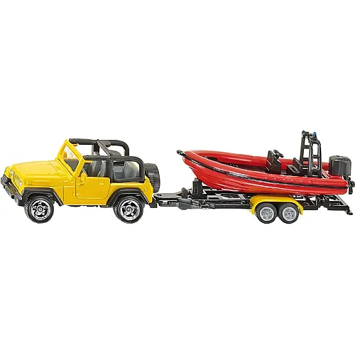 Jeep mit Boot 1:87