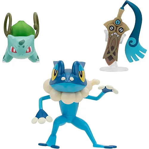 Jazwares Pok�mon Batte-Figurenset � Honedge, Bulbasaur, Frogadier