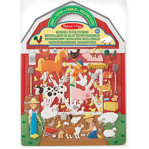 Wiederverwendbare Gummisticker - Bauernhof 52Teile