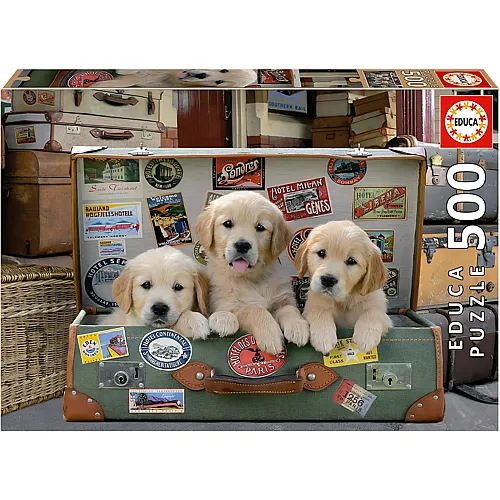 Puppies in the Luggage 500Teile
