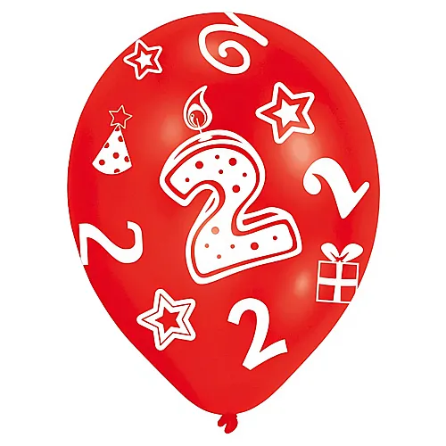 Amscan Ballone Zahl 2 (6Teile)