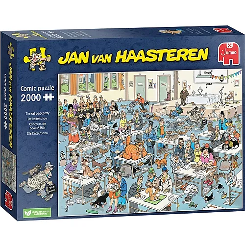 Jumbo Puzzle Jan van Haasteren Katzenausstellung (2000Teile)