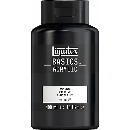 Liquitex Lqx Basics Acrylfarbe 400ml Flasche Marsschwarz