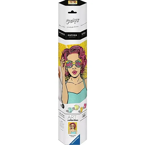 Malen nach Zahlen - Lady in Pink PopArt
