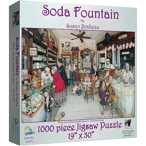 SunsOut Puzzle Susan Brabeau Soda Fountain - 1000 Teile