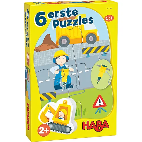 HABA 6 erste Puzzles  Baustelle (18Teile)