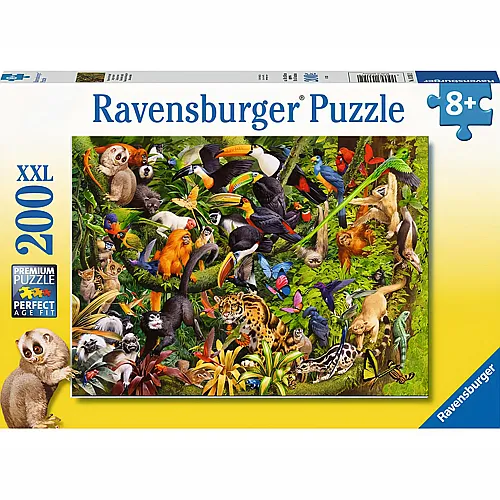 Ravensburger Puzzle Bunter Dschungel (200XXL)
