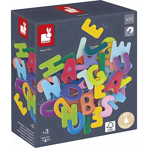 Janod Magnetisches Alphabet - 52 Teile
