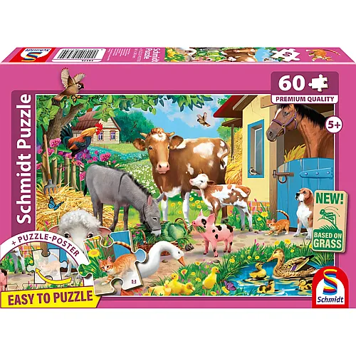 Bauernhof Tiere 60Teile