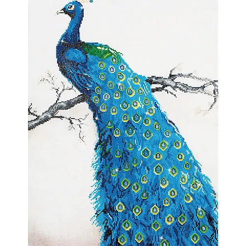 Diamond Dotz Blauer Pfau