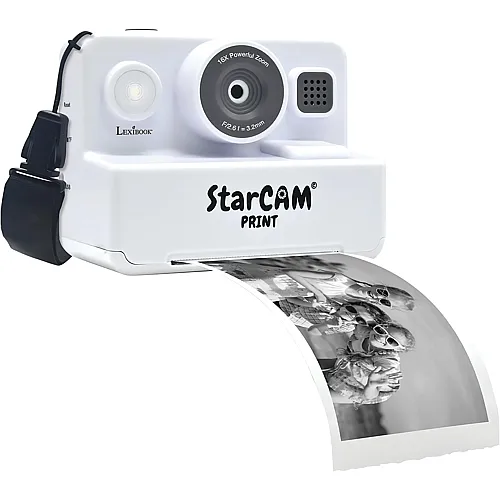 Lexibook StarCAM Print HD, Kamera mit Sofortdrucker, Foto-, Video-, Selfie-, Musik- und Spielfunktionen, Anpassungsset und